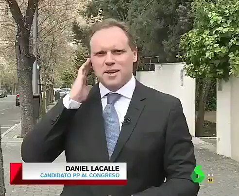 Fotograma de una intervención de Daniel Lacalle, identificado en pantalla como candidato por el Congreso.